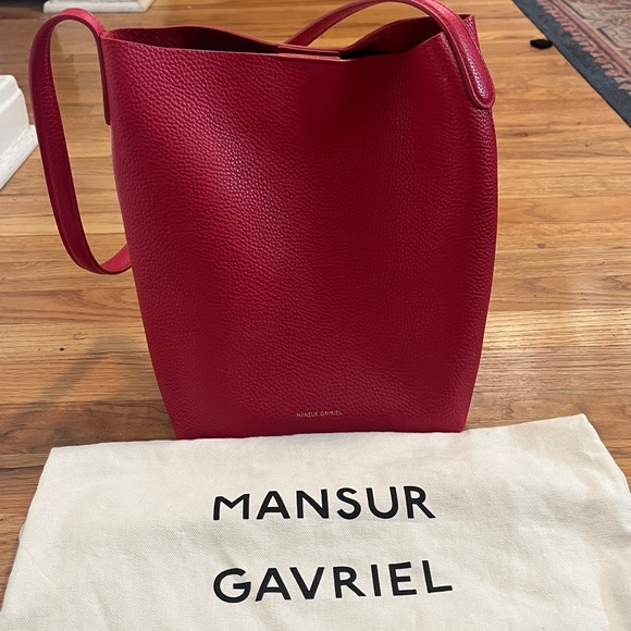Mansur Gavriel Small Everyday Cabas Hobo Tote in Flamma - Picture 1 of 6